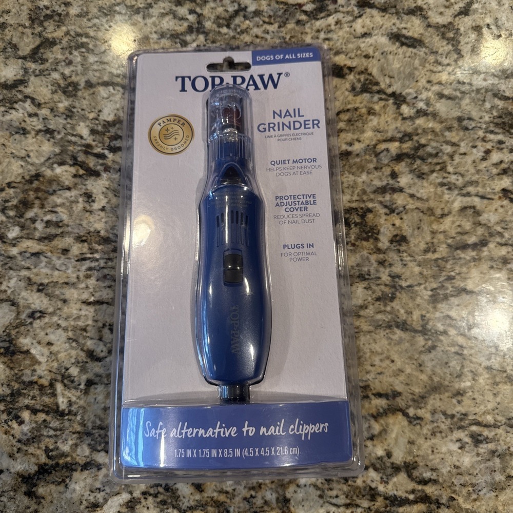 Top Paw 5295352 Corded Nail Grinder for Dogs of All Sizes Grooming New